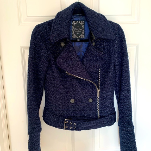 GUESS Tweed Moto Jacket - Picture 1 of 7